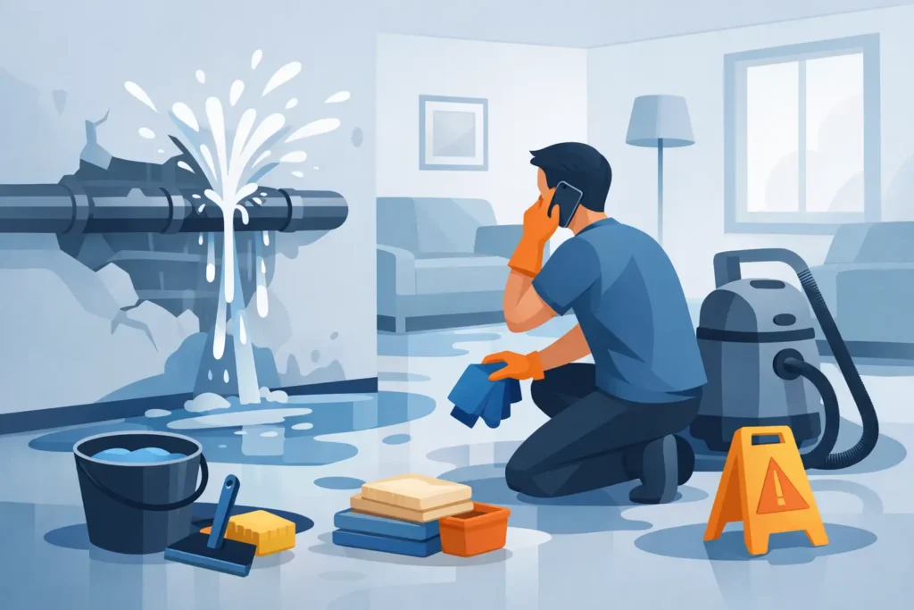 Burst Pipe Water Cleanup: What to Do First