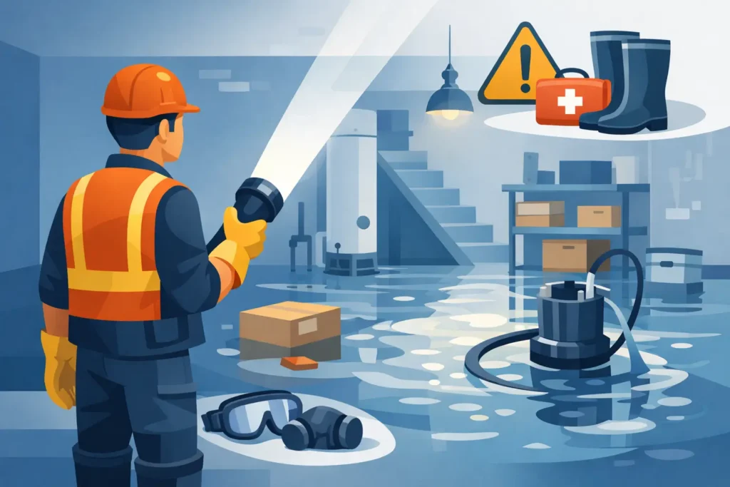 Flooded Basement Cleanup Starts With Safety